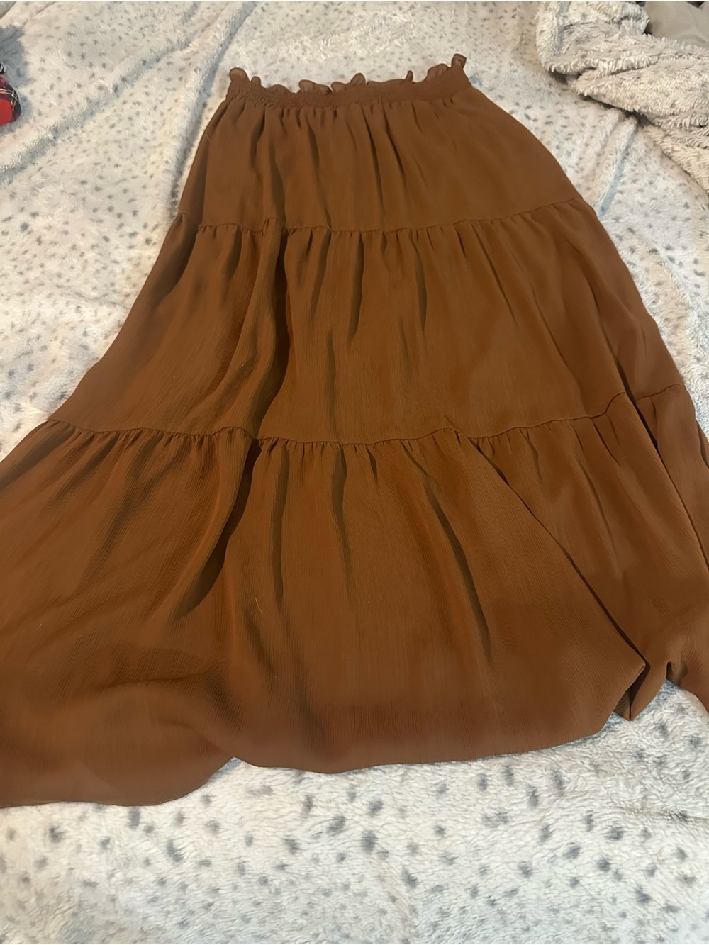 Wishlist Women's Tiered Maxi Skirt in Brown - Picture 5 of 5